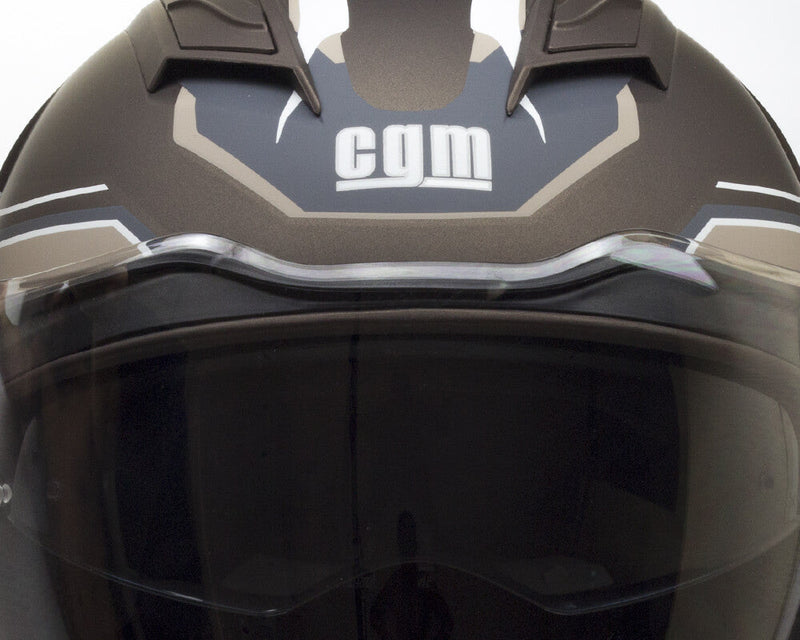 Casco Jet per Scooter Visiera Lunga CGM Chicago 129G Marrone Opaco Varie Misure