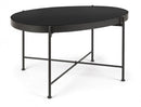 Tavolino Rashida Nero 70x46 in Metallo