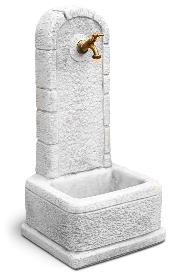 sconto Fontana da Giardino Senza Rubinetto in Cemento Granulato di Marmo Perugia Grigio