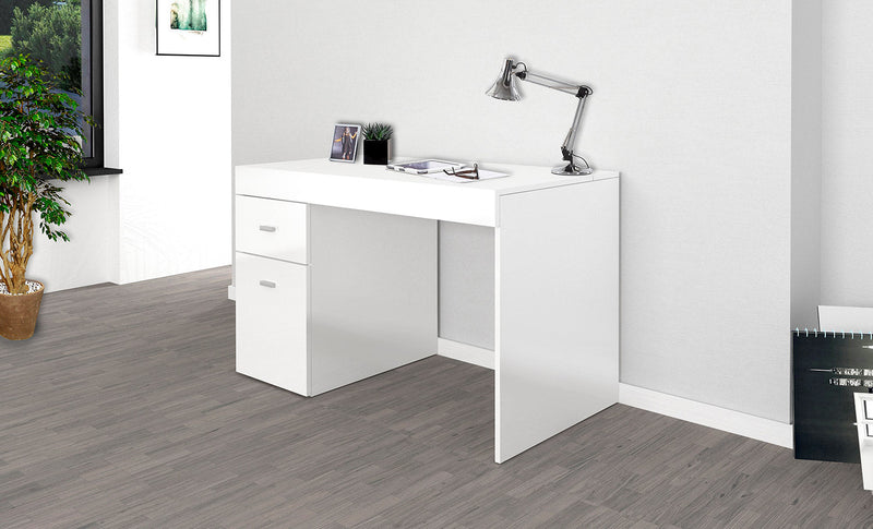 Scrivania 1 Anta 1 Cassetto 100x60x75 cm Sliding Larice bianco