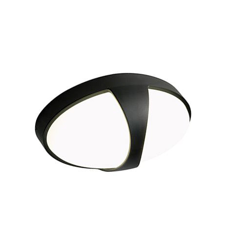 Plafoniera da Esterno a LED 15W Ovale con Fascia Sovil Doris Nero
