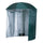 Parasol de jardin en métal Ø2,2m avec auvent vert foncé