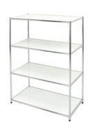 Scaffale in Acciaio Cromato 4 Ripiani Bianchi Tosini E-408012W