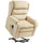Poltrona Alzapersona Reclinabile a 160° con Poggiapiedi e Telecomando 85x88x109 cm in Velluto Crema