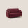 Canapé lit 3 places 200x94x97 cm en tissu rouge