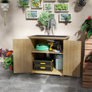 Armadio da Esterno con Ripiano Interno 77.5x88x90 cm in Legno di Abete 