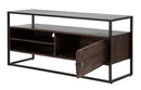 Porta Tv Burn 120x40x55 cm in Legno di Acacia e in Ferro Marrone