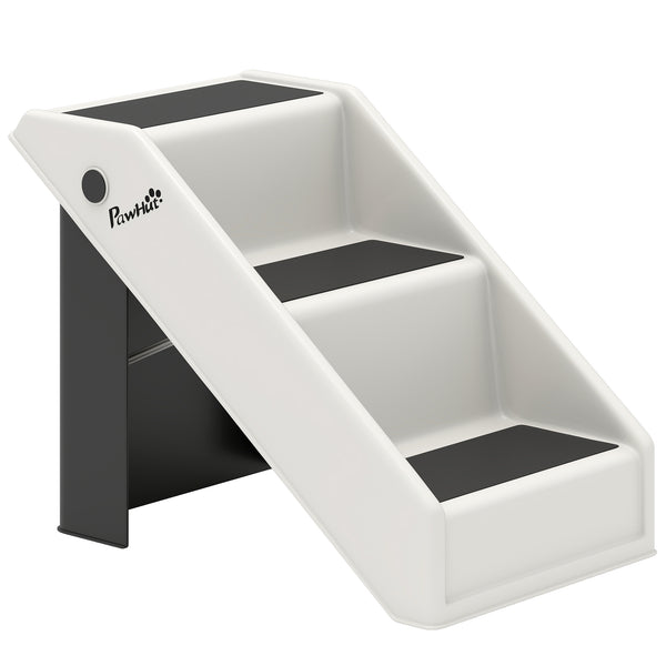Scaletta Pieghevole per Cani e Gatti 3 Gradini Antiscivolo  53x30,5x36,5 cm in PP Crema prezzo