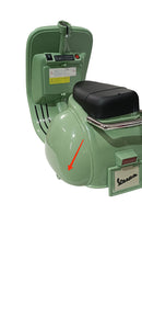 Piaggio Vespa con Sidecar Small Elettrica 6V per Bambini Verde Seconda Scelta