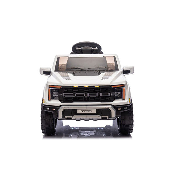 acquista Macchina Elettrica per Bambini Ford Raptor 12V con Telecomando Bluetooth Luci LED e Tappetini Inclusi Bianco