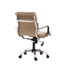 Poltrona Mito Dirigenziale Simil Tortora Cromata