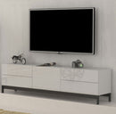 Mobile Tv 1 Anta e 4 Cassetti 170x40x35 cm Metis 1A 4C Bianco Lucido  