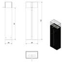 Camino a Bioetanolo da Pavimento 35,9x113,55 cm Flig Seattle Nero