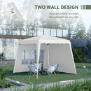 Gazebo Pieghevole da Giardino 2,4x2,4x2,5m in Acciaio e Tessuto Oxford Bianco