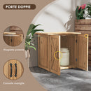 Casetta Box Da Giardino a 2 Ante Stile Country 77x55x72 cm in Legno Marrone 