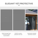 Gazebo da Giardino 3x4m con Tende e Zanzariere Grigio e Marrone