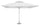 Ombrellone da Giardino 4x4m Palo Ø60 mm in Poliestere Bianco