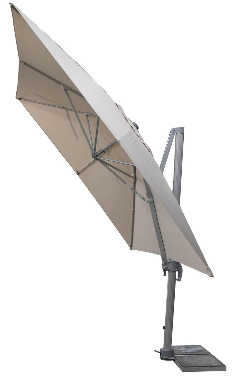 Ombrellone da Giardino Decentrato 3x4m in Alluminio Alba Grigio