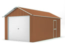Casetta Box da Giardino in Lamiera di Acciaio 360x1064x307 cm Legno