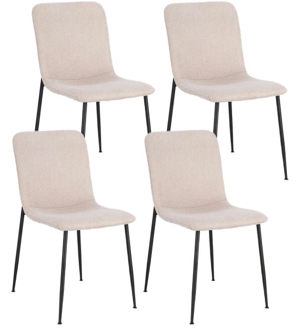 Lot de 4 chaises Rinas 44x56x81 cm en tissu beige acquista