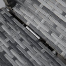 Lettino Prendisole 195x65x40 cm in Rattan Grigio