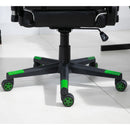 Sedia da Gaming Ergonomica 72x54x126-136 cm in PVC  Nera e Verde