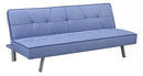 Divano Letto 3 Posti 83x74x175 cm in Tessuto Motti Darcy Azzurro