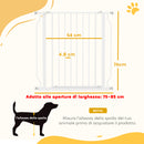 Cancelletto di Sicurezza per Cani e Gatti Estensibile 75-85x76cm Acciaio Bianco      