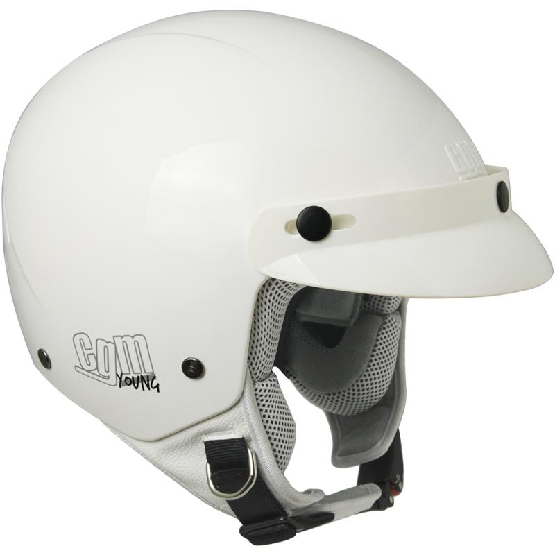 Casco Demi-Jet per Bambini con Frontino CGM Cuba 204A Bianco 