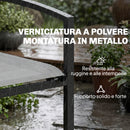 Panca da Giardino 112x66x80 cm 2 posti in Tessuto Texteline e Metallo Grigio      