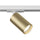 Spot pour système d'éclairage sur rail 50W GU10 en aluminium blanc et laiton mat
