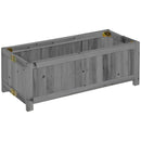 Fioriera Pieghevole Rialzata per Coltivazioni 70x30x25 cm in Legno Grigio      
