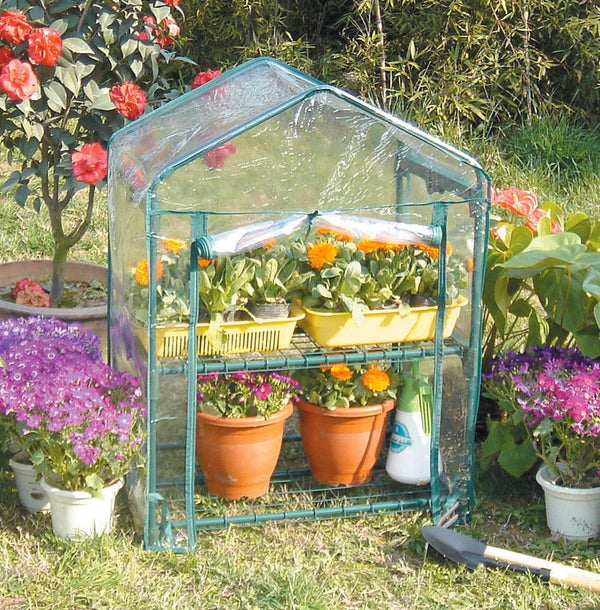 sconto Serre 69 x 49 x 95 cm en aluminium et PVC vert Bauer