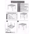 Tavolo da Giardino in Polywood Quadrato 80x80x77cm Adila Noce