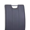 Set 2 Sedie Design Moderno in Metallo con Rivestimento in Pelle PU Grigio 