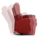 Poltrona Relax da Allattamento Reclinabile Manuale in Tessuto Mamy Rossa