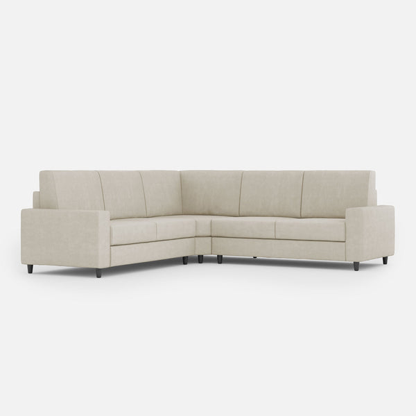 acquista Canapé d'angle Sakar 5 places 246x246x85 cm en tissu lait