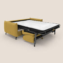 Divano Letto 3 Posti 195x95x96 cm in Tessuto Giallo
