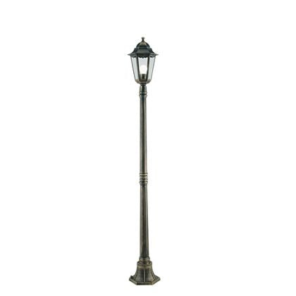 Lampada Palo Medio per Giardino Colore Nero e Oro per Esterno Linea Merlet Sovil