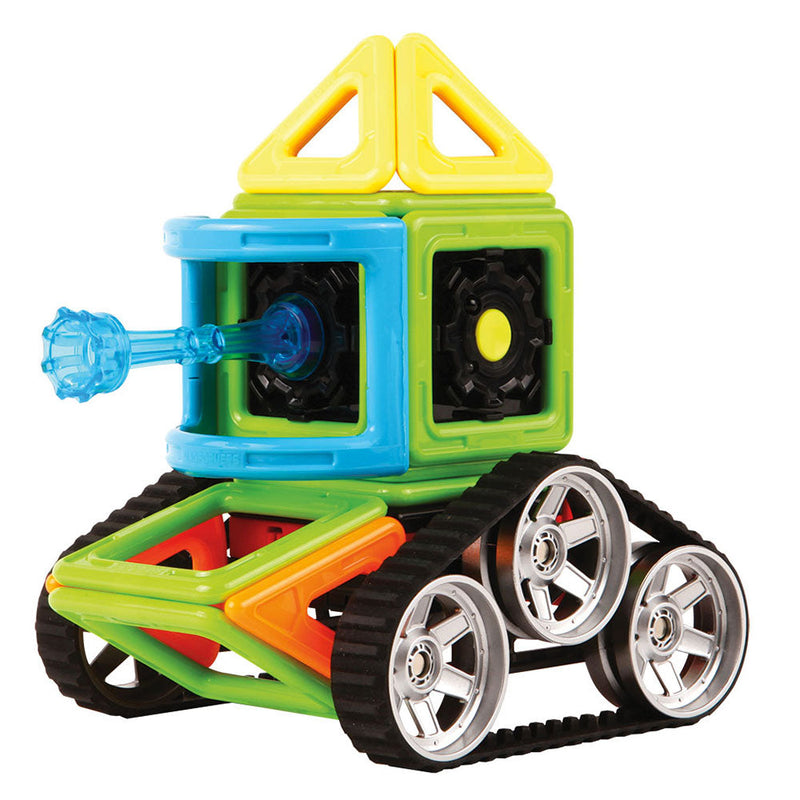 Costruzioni Magnetiche 3D Gioco Calamitato 27 Pezzi Magformers Mezzi Cingolati