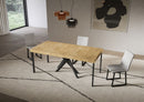 Consolle Allungabile 90-196x40x77 cm Saki Small Premium Quercia Natura Gambe Antracite 