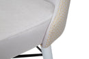 Set 2 Sedie Mimoza Crema 40x65x99 cm in Ferro e Legno