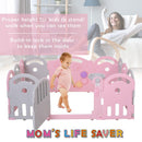 Box Recinto Attività per Bambini 162x122x63 cm  Grigio e Rosa