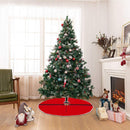 Copri base Albero di Natale in Tessuto Rosso cm Ø100
