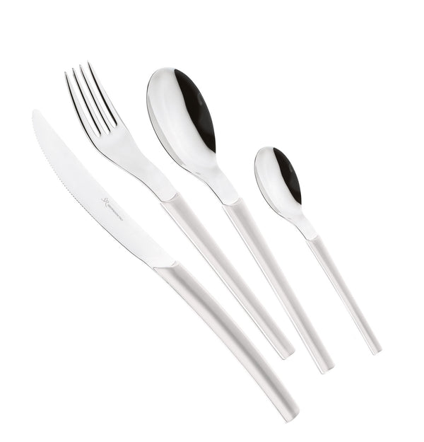 online Servizio Set di Posate 24 pezzi in Acciaio Inox Eme Loto Bianco 19