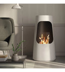 Camino a Bioetanolo da Pavimento Ø50x96 cm Dubai Bianco