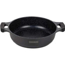 Pentola Bassa 32 cm Royalty Line Rivestimento in Pietra Marmo Antiaderente Coperchio in Vetro      
