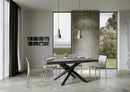 Tavolo Allungabile 160-420x90x77 cm Volantis Premium Cemento Telaio Antracite 