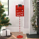 Cassetta Postale di Babbo Natale Letterina Rosso Decorazione Natalizia 30.5x114 cm