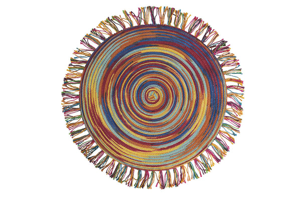 sconto Lot de 6 sets de table ronds Ø44 cm à franges VdE Tivoli 1996 Baita Terra